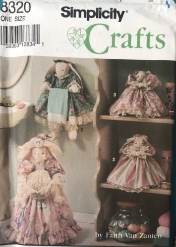 SIMPLICITY 8320 Sewing Patterns for Bathroom Bunnies (Covers)