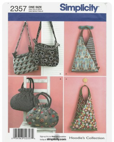 Simplicity 2357 CRAFT SEWING PATTERN FOR FASHION ACCESSORIES -  Fashion Hand Bags