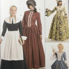 SIMPLICITY 3723 SEWING PATTERN FOR MISSES COSTUME- 18TH CENTURY  Puritan Colonial