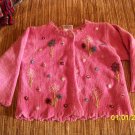 Girls 12-18months Pink sweater with flowers
