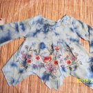 12 month Turquoise blouse w/ flowers
