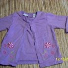 18 mopnth Purple long sleeved double layered shirt w flowers