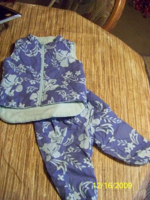 18-24 months 2pc lt. blue vest/pants reversable