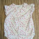 12 month white w/ pink flowers Onsie shirt