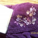 6m Purple velvety overalls w/ shirt