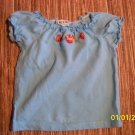9m turquiosshort sleeved shirt w /flower