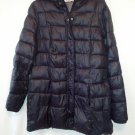 OLD NAVY BLACK PUFFY BUBBLE LIGHT WEIGHT LONG HOODED JACKET SIZE L TALL
