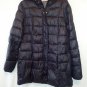 OLD NAVY BLACK PUFFY BUBBLE LIGHT WEIGHT LONG HOODED JACKET SIZE L TALL
