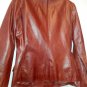 EXPRESS REAL LEATHER RED/BROWN/RUST BLAZER SIZE 7/8