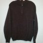 DOCKERS MENS BROWN MELANGE SWEATER HALF ZIPPER FLEECE LINED COLLAR SIZE S NEW NO TAGS