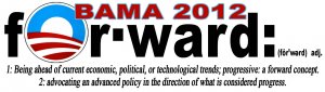 Obama Forward 2012 White Bookmark
