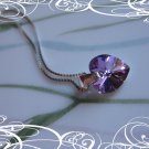 swarovski Heart crystal on sterling silver pendant