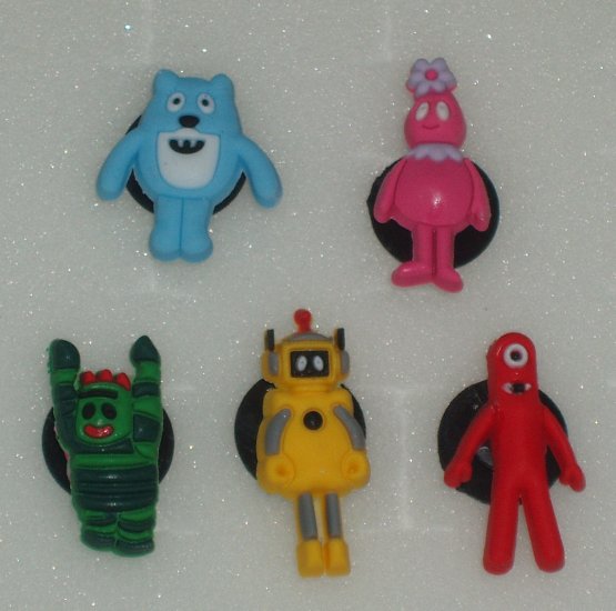 Complete Set of all Five Yo Gabba Gabba Shoe Charms