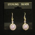 Purple Glitter Swarovski Earrings