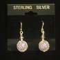 Purple Glitter Swarovski Earrings