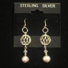 Softly Contemporary Pink Pearl Earrings