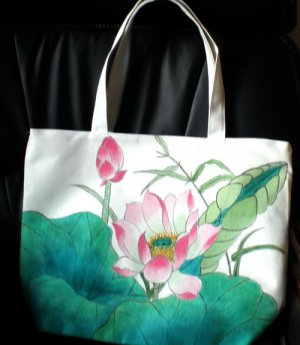 handpainted Canvas handbag