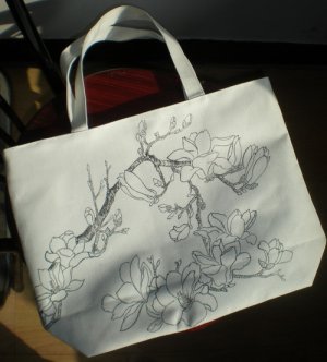 handpainted Canvas handbag