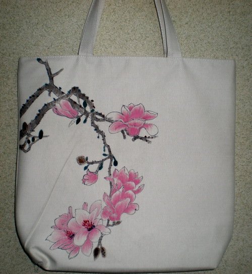 handpainted Canvas handbag