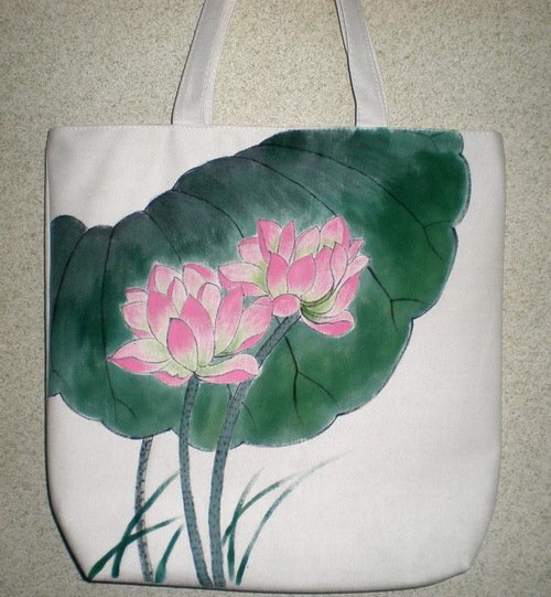 handpainted Canvas handbag