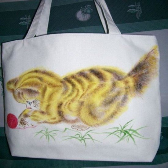 handpainted Canvas handbag