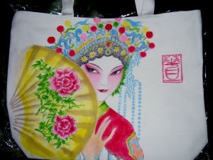 handpainted Canvas handbag