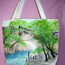 handpainted Canvas handbag