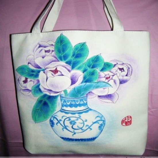 handpainted Canvas handbag