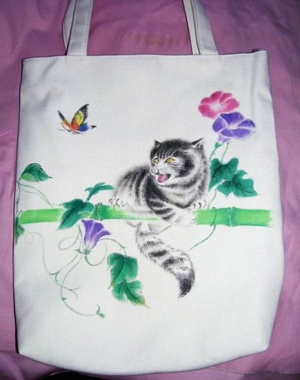 handpainted Canvas handbag