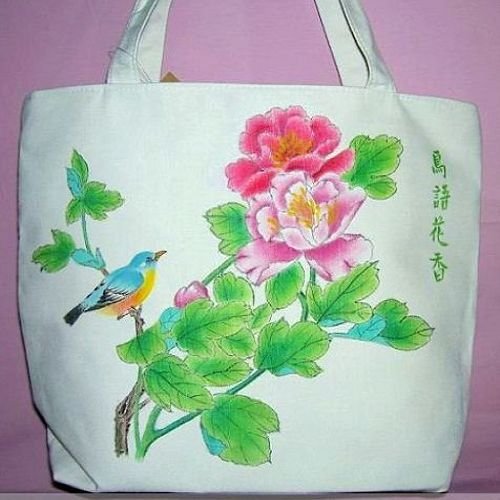 handpainted Canvas handbag