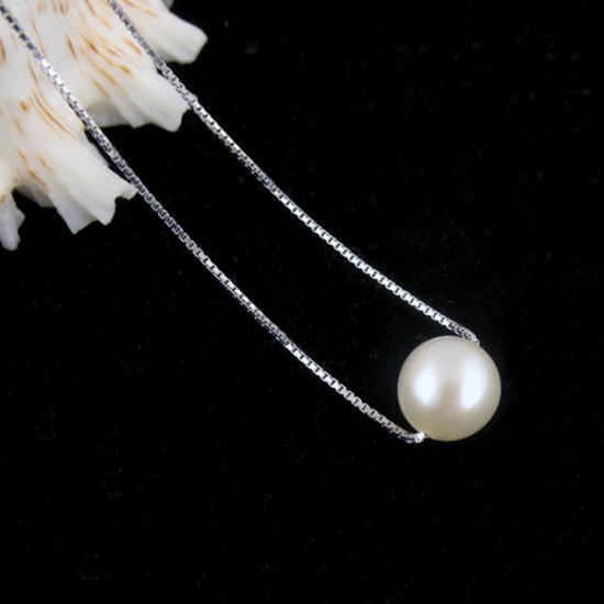genuine fresh pearl silver necklace $16