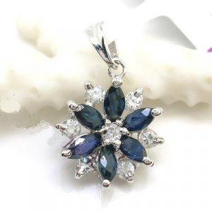 natural  sapphire silver  pendant  &iuml;&frac14;�17