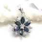 natural  sapphire silver  pendant  ＄17