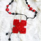 carved lacquer necklace  ＄10