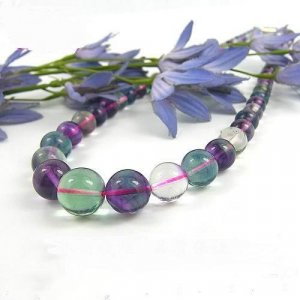 round bead  Fluorite necklace  $14