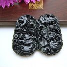natural black jade   pendant  ＄10