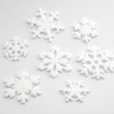 Edible Glitter Sugar Snowflake Cake Decorations - 100 snowflakes