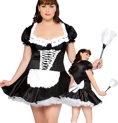 Frilly French Maid Dress Costume ( Plus ) ~igemini.net~