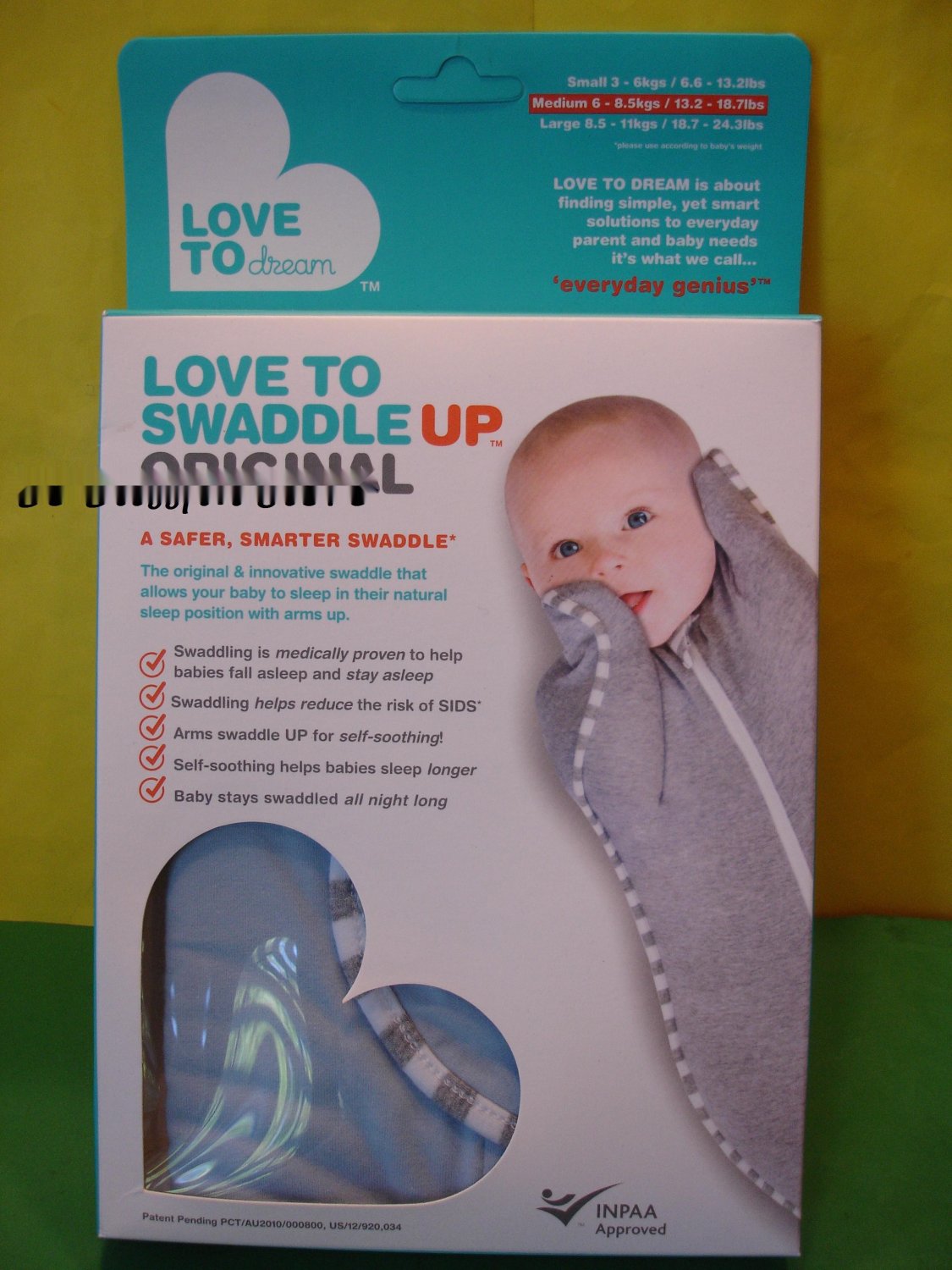 Love to Dream Love to Swaddle Up Original Blue Medium