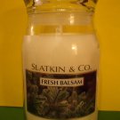 Bath & Body Works Slatkin Fresh Balsam Jar Candle 22 oz Ex Large