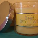 Bath & Body Works White Barn Slatkin Fresh Lemonade Candle 4 oz