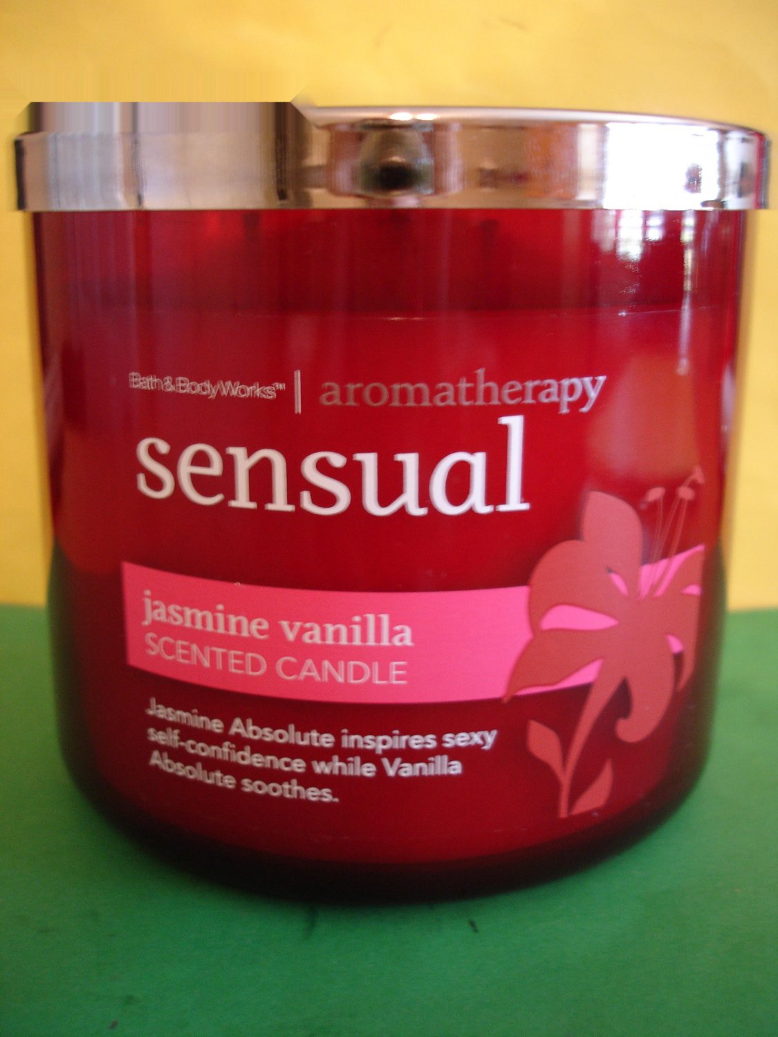 Bath & Body Works Aromatherapy Jasmine Vanilla Large 3 Wick Candle