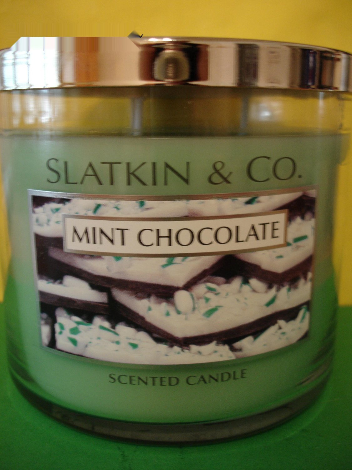 Bath & Body Works Slatkin Mint Chocolate Large 3 Wick Candle