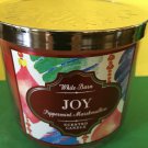 Bath and Body Works Joy Peppermint Marshmallow 3 Wick Candle Large