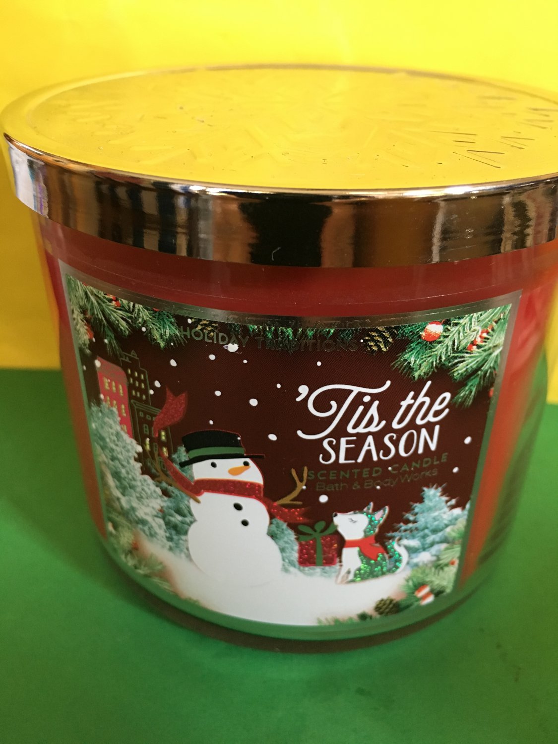 Bath & Body Works White Barn Tis The Season Candle 3 Wick Large