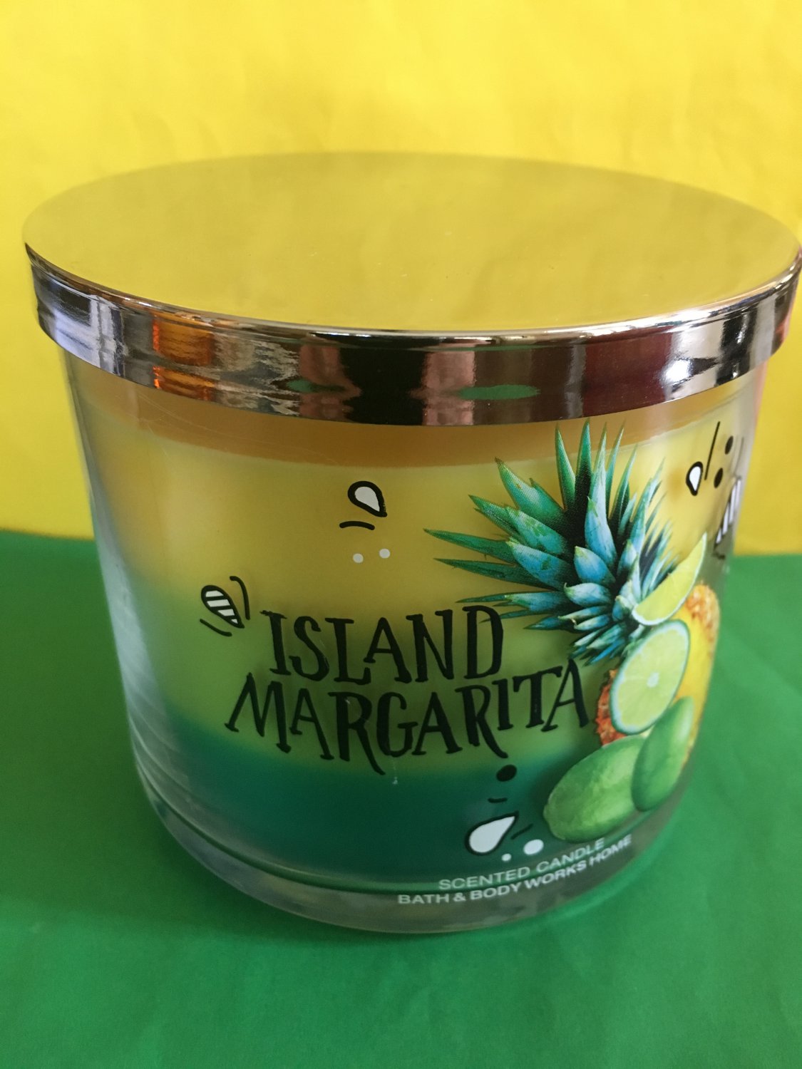 Bath And Body Works Island Margarita Triple Layer 3 Wick Candle Large