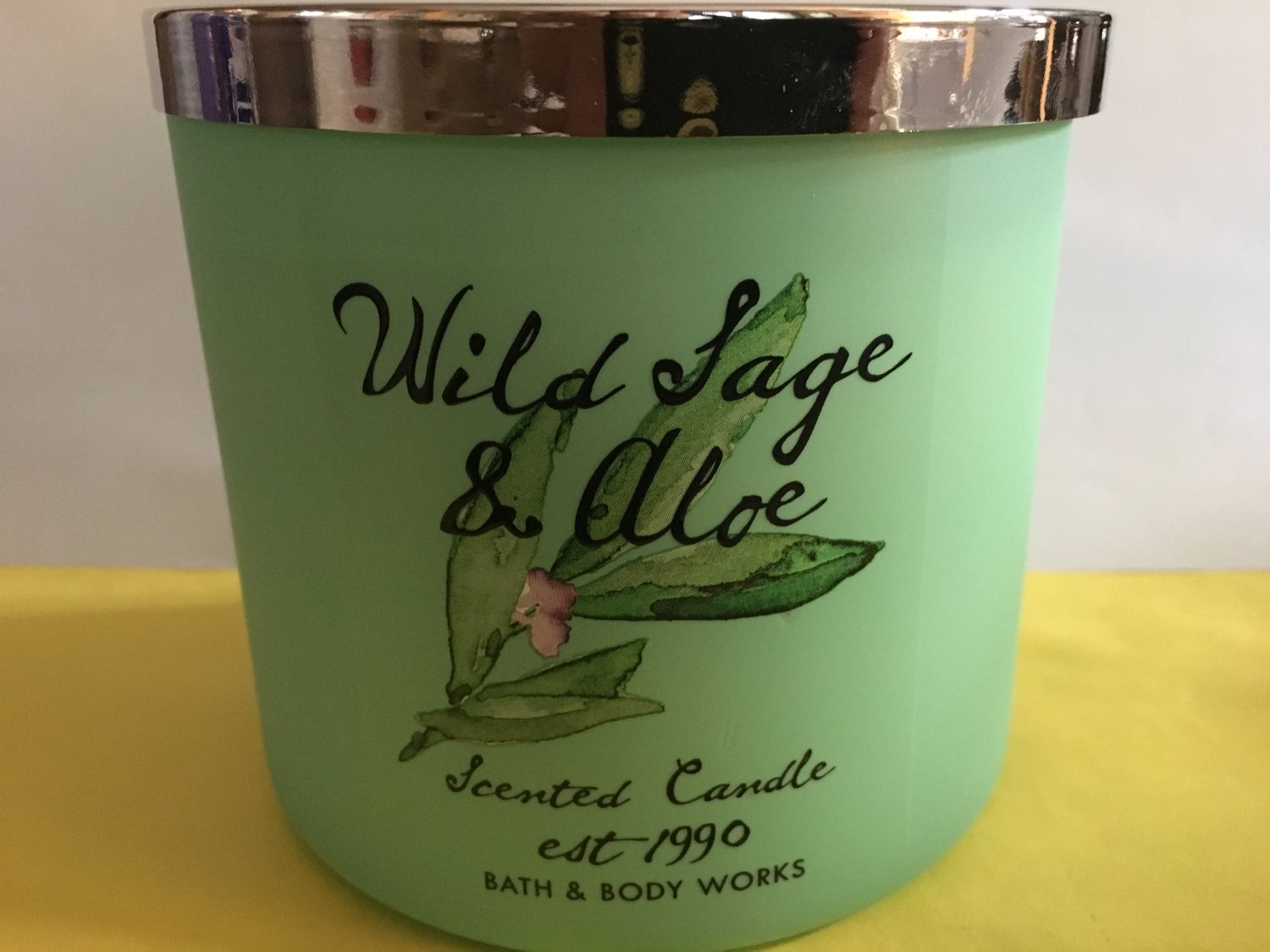 Bath & Body Works Wild Sage and Aloe 3 Wick Cande Large