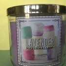Bath and Body Works Lavender Marshmallow 3 Wick Candle Large