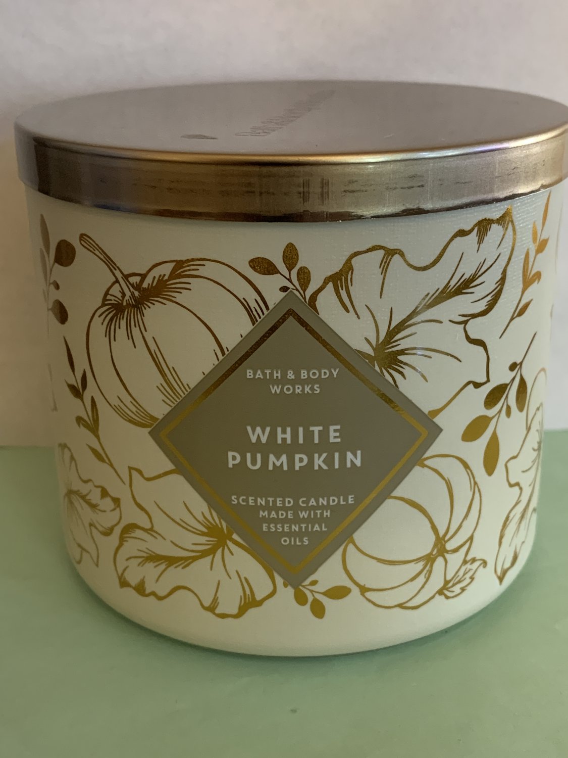 Bath & Body Works White Pumpkin 3 Wick Candle Large