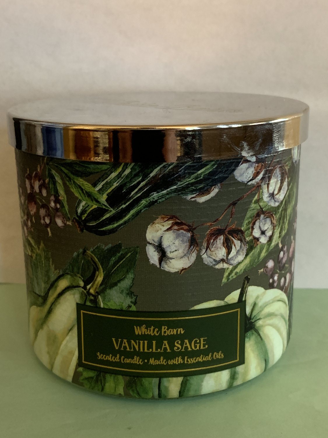 Bath & Body Works Vanilla Sage 3 Wick Candle Large